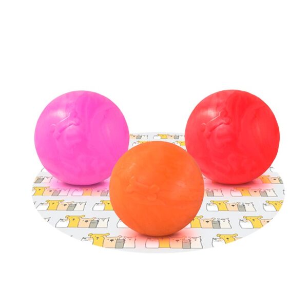 3 pelotas medianas macizas de goma